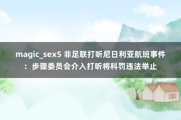 magic_sex5 非足联打听尼日利亚航班事件：步骤委员会介入打听将科罚违法举止